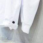 科技抽繩長袖T卹 #白色 [BE-40025]