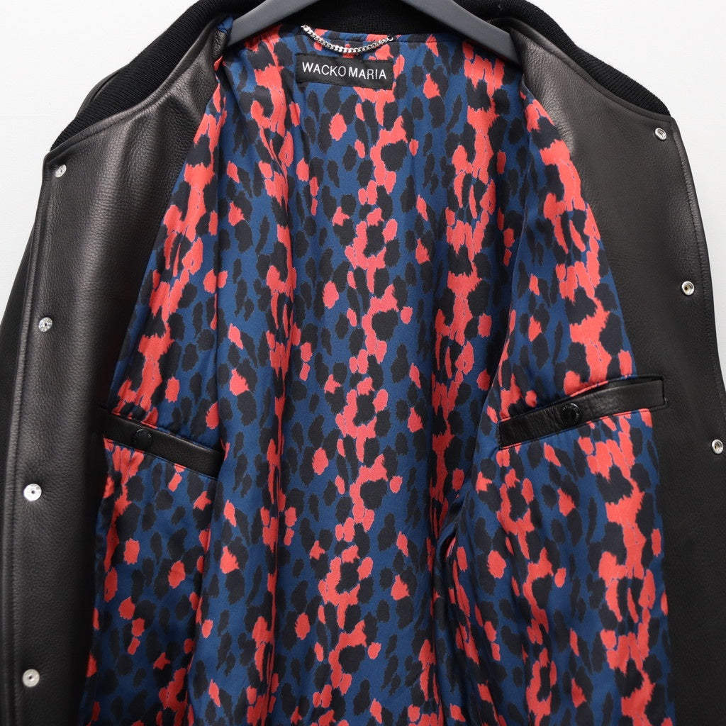 LEATHER VARSITY JACKET ( TYPE-2 ) #BLACK [26SSE-WMO-BL02]