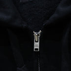 HEAVY WEIGHT FULL ZIP HOODED SWEAT SHIRT ( TYPE-2 ) #BLACK [24FW-WMC-SS02]