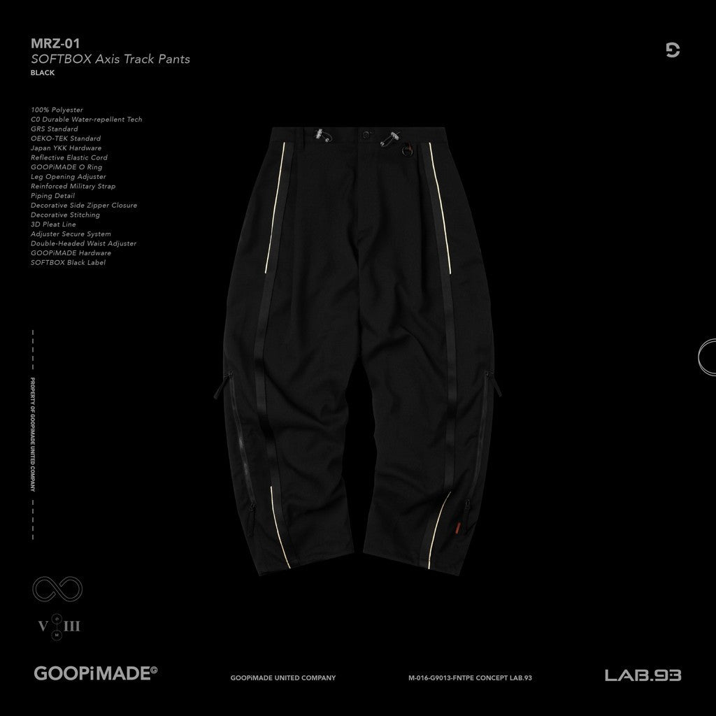 "MRZ-01" SOFTBOX Axis 運動褲 #黑色 [GOOPI-24AW-NOV-04]