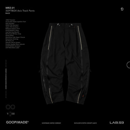 「MRZ-01」 SOFTBOX Axis Track Pants #BLACK [GOOPI-24AW-NOV-04]