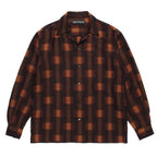 OMBRE CHECK OPEN COLLAR SHIRT L/S ( TYPE-1 ) #BROWN [26FW-WMS-OC01]