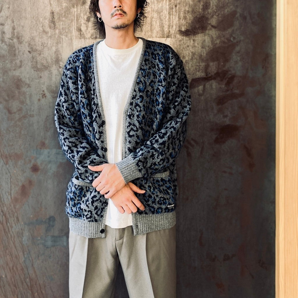 LEOPARD MOHAIR CARDIGAN #GRAY [25FW-WMK-KN08] – cocorozashi