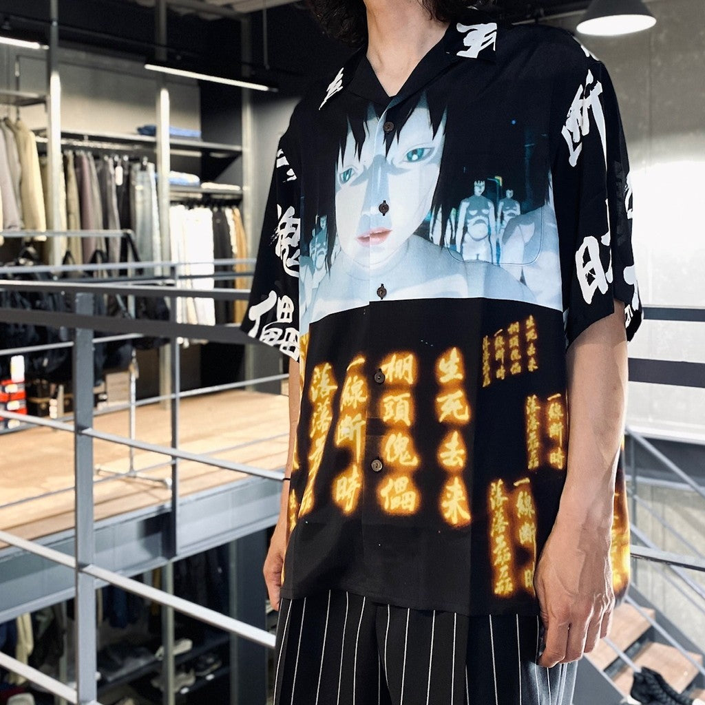 GHOST IN THE SHELL 2 INNOCENCE | Ghost in the Shell | S/S HAWAIIAN SHIRT -TYPE 2- #BLACK [INNOCENCE-WM-HI02]