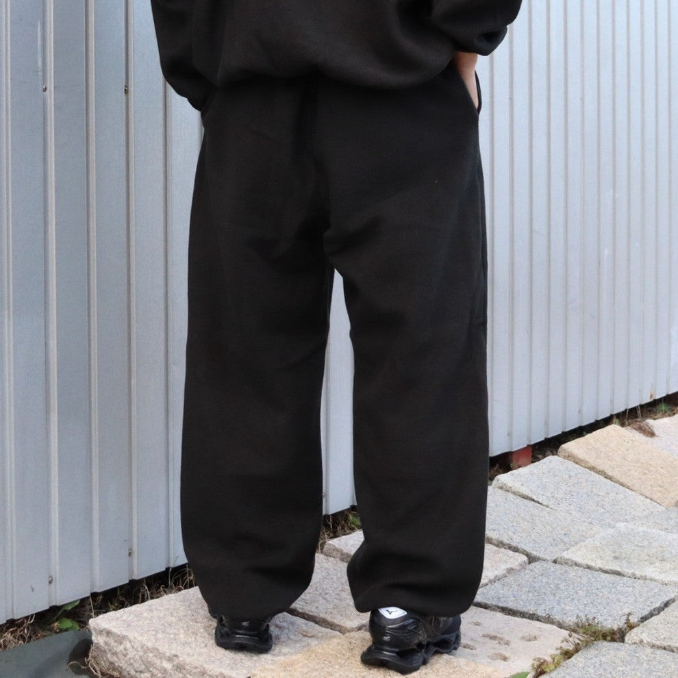 OG Logo Wide Fit Fleece pants #Black [SD25F-PT09] - cocorozashi