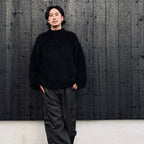 Classic Shaggy Knit Jumper (FUR KNIT) #BLACK [M-P4-KW3]
