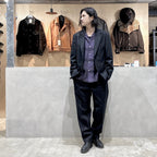SINGLE BREASTED JACKET ( TYPE-8 ) &amp; TROUSERS #BLACK/GRAY STRIPE [24FW-WMO-SU08 / 24FW-WMP-TR23]