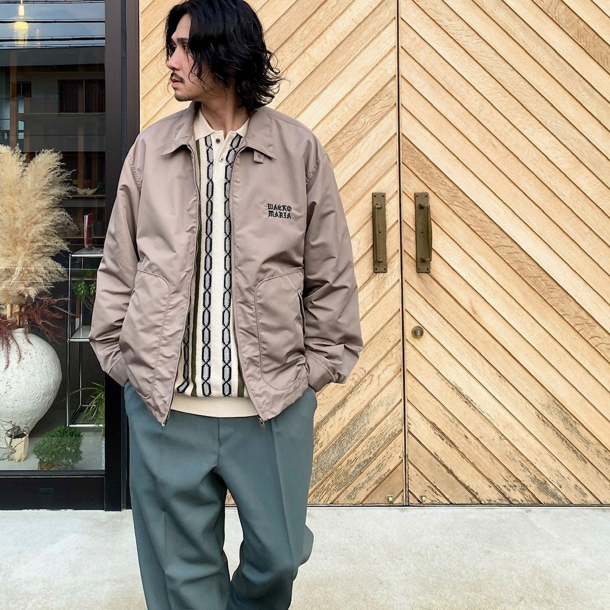 針織 POLO 衫 -2 型- #BEIGE [24SS-WMK-KN20]