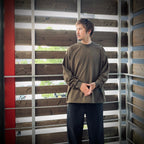 TECH DRAWSTRING TEE L/S #BROWNKAHKI [BE-31025W]