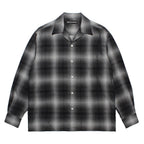 OMBRE CHECK OPEN COLLAR SHIRT L/S ( TYPE-1 ) #GRAY [26FWE-WMS-OC01]