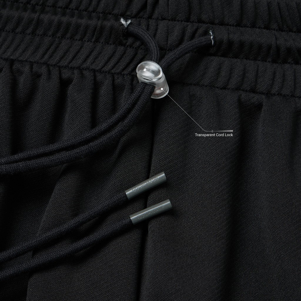 「Rve-S3」 Riverside Track Shorts #PURE BLACK [GOOPI-24SS-AUG-04]