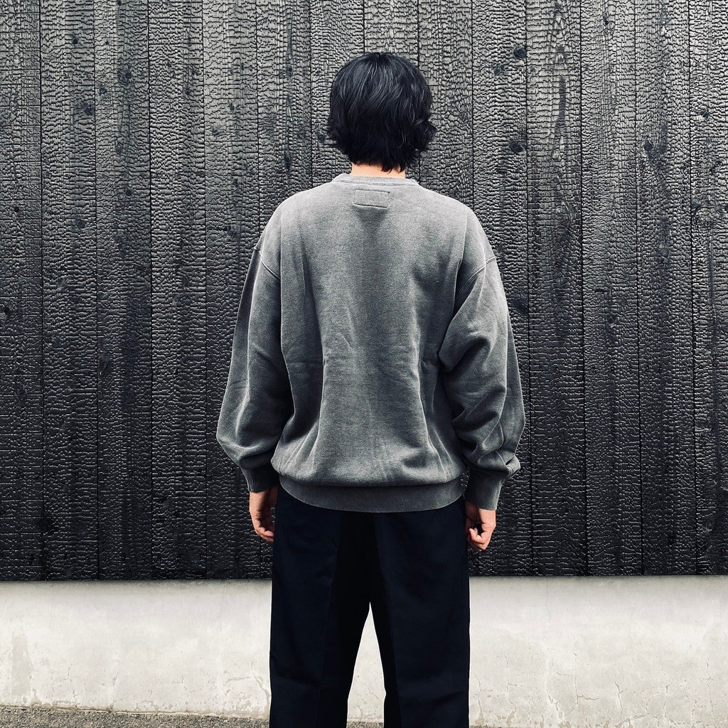 WASHED MIDDLE WEIGHT CREW NECK SWEAT SHIRT ( TYPE-1 ) #GRAY [26FWE-WMC-SS03]