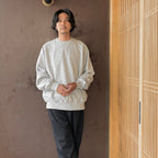 TECH SWEAT CREW FREEDOM SLEEVE #HEATHER GRAY [BE-51026W]