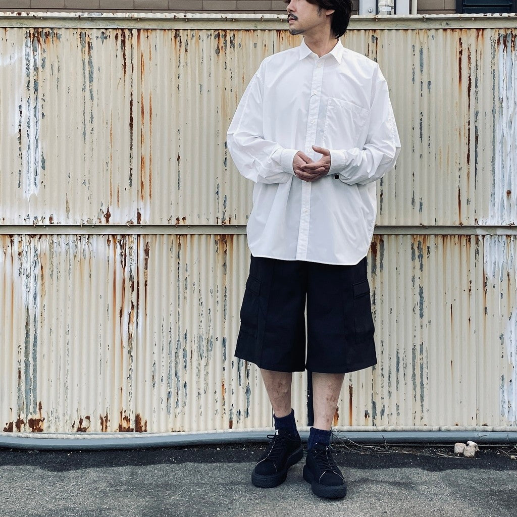 TWISTPOLYESTER WIDE SHORTS #BLACK [FST15261U0002]