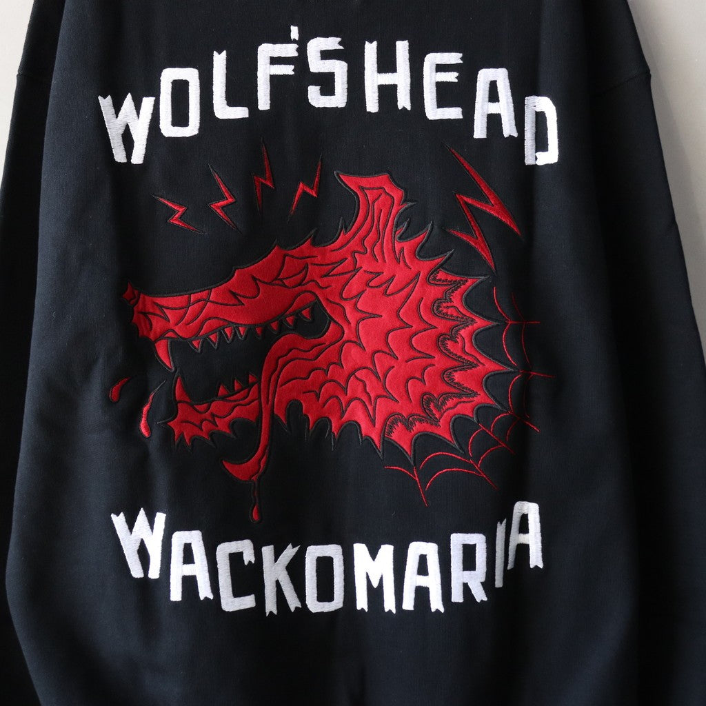 WOLF'S HEAD | HEAVY WEIGHT CREW NECK SWEAT SHIRT #BLACK [WOLFSHEAD-WM-SS01]