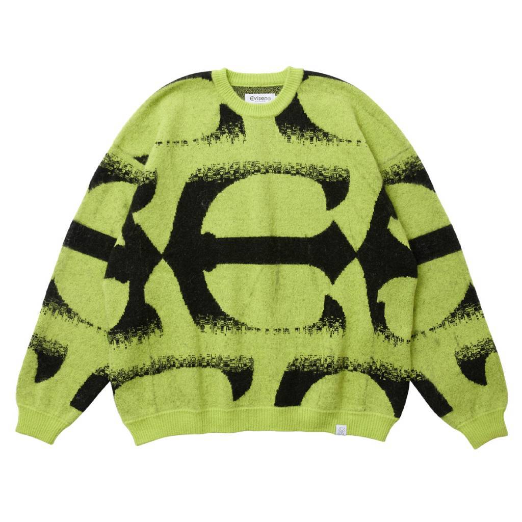 PATTERN MOHAIR KNIT #Green [26FW_KN01]