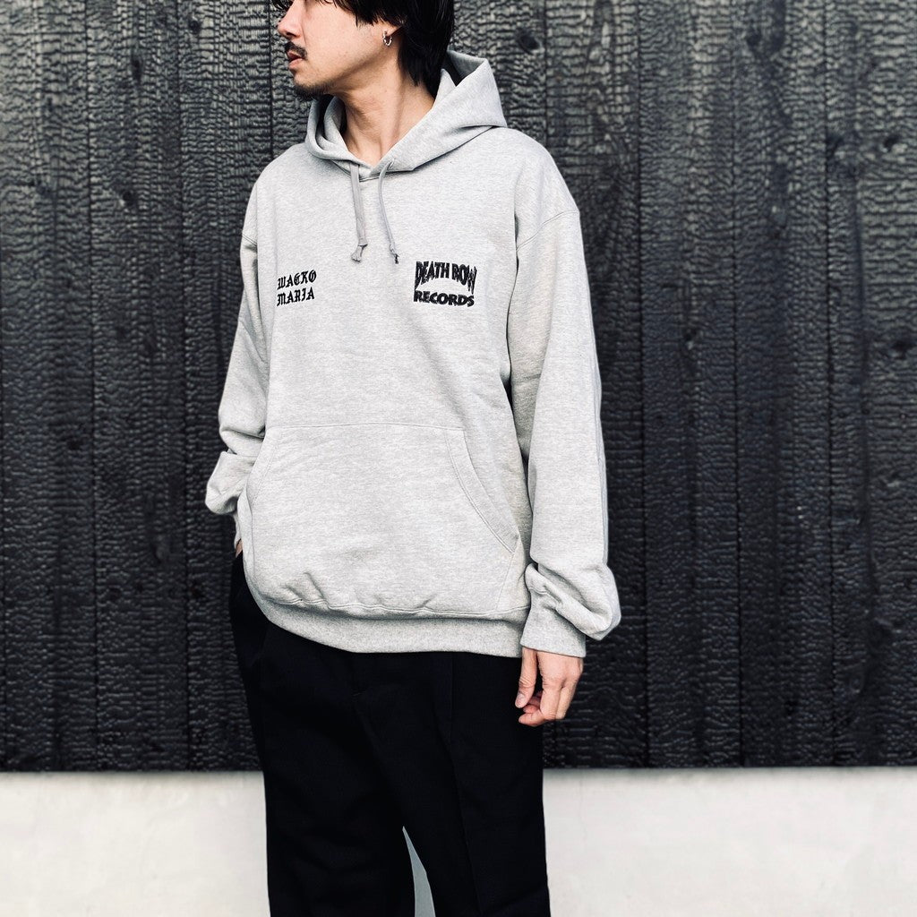 DEATH ROW RECORDS | HEAVY WEIGHT PULLOVER HOODED SWEAT SHIRT #GRAY [DEATHROW-WM-SS05]
