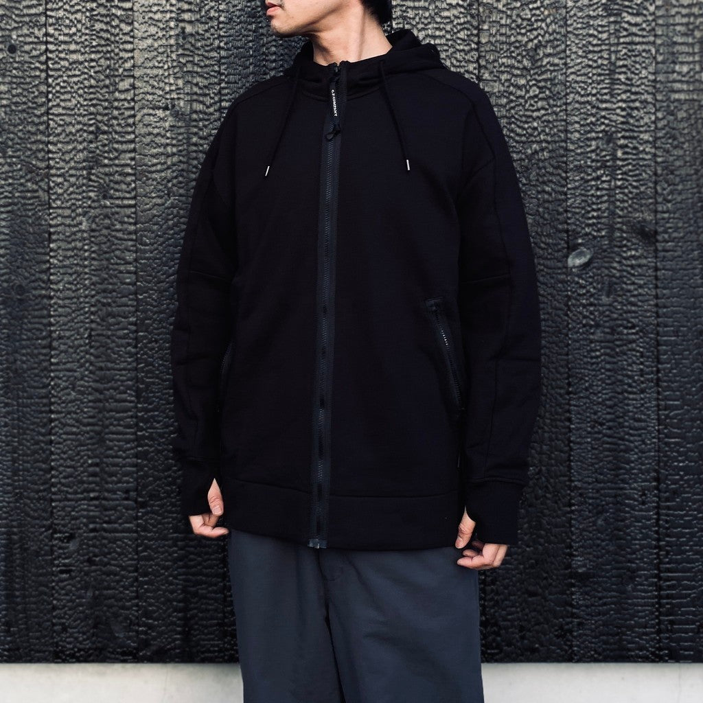 DIAGONAL RAISED FLEECE GOGGLE SWEATSHIRT #BLACK 999 [RCCMSS715A-005086W]