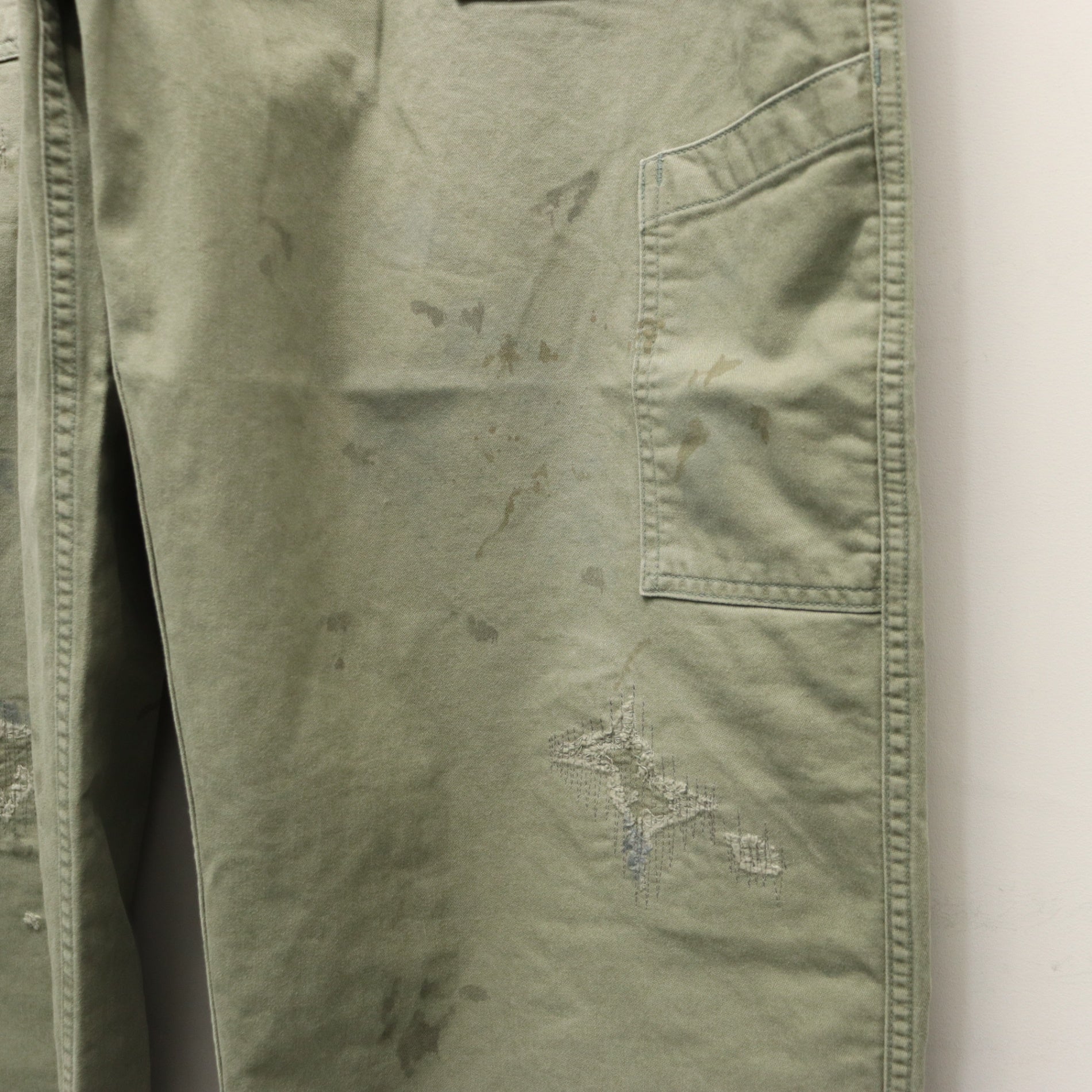 REPAIRED USAF MECHANIC PANTS #AGED SAGE GREEN [BW252-RUMP]