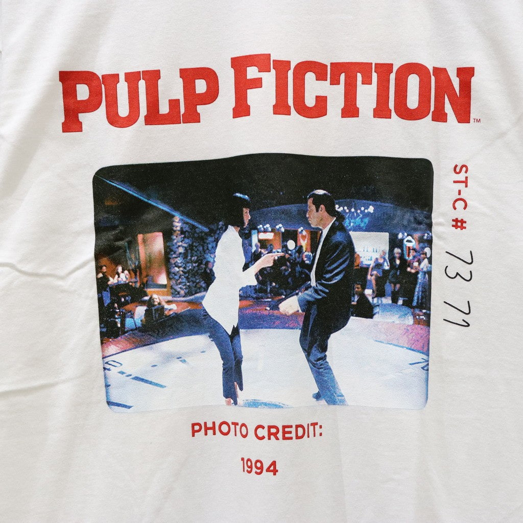PULP FICTION | CREW NECK LONG SLEEVE T-SHIRT ( TYPE-1 ) #WHITE [PF-WM-LT01]