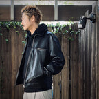 LEATHER JACKET #BLACK [25SS-WMO-BL01]