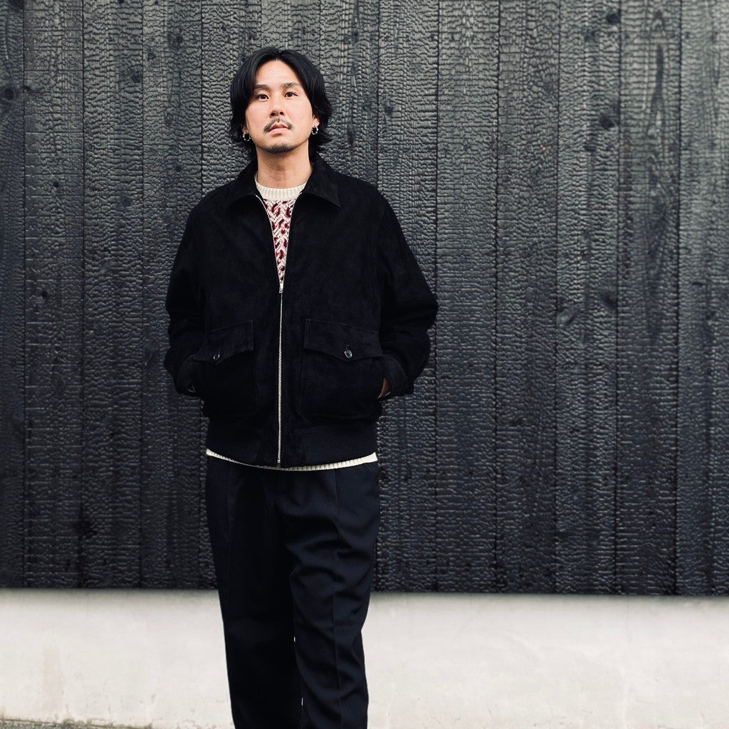 MINEDENIM | STIE lo | SUEDE LEATHER JACKET #BLACK [MDSL-WM-BL01]