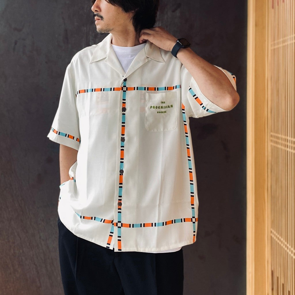 THE PHOENICIAN SCHEME | S/S HAWAIIAN SHIRT ( TYPE-1 ) #WHITE [TPS-WM-HI01]