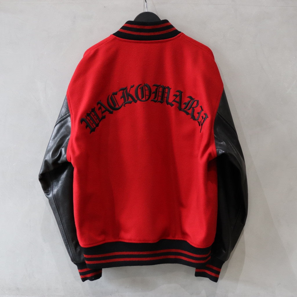 LEATHER VARSITY JACKET -B- ( TYPE-2 ) #RED [24FW-WMO-BL16]