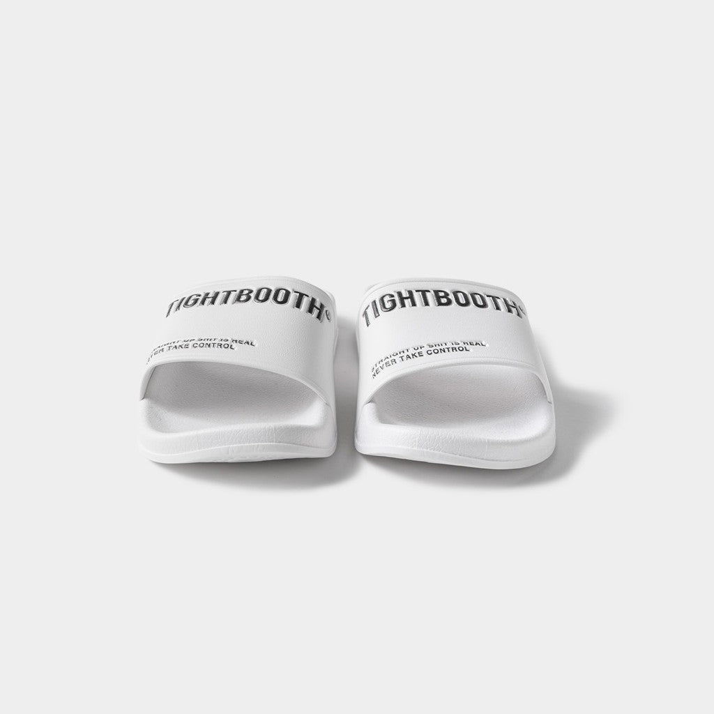 LABEL LOGO SLIDE SANDAL #WHITE [SS24-A20]