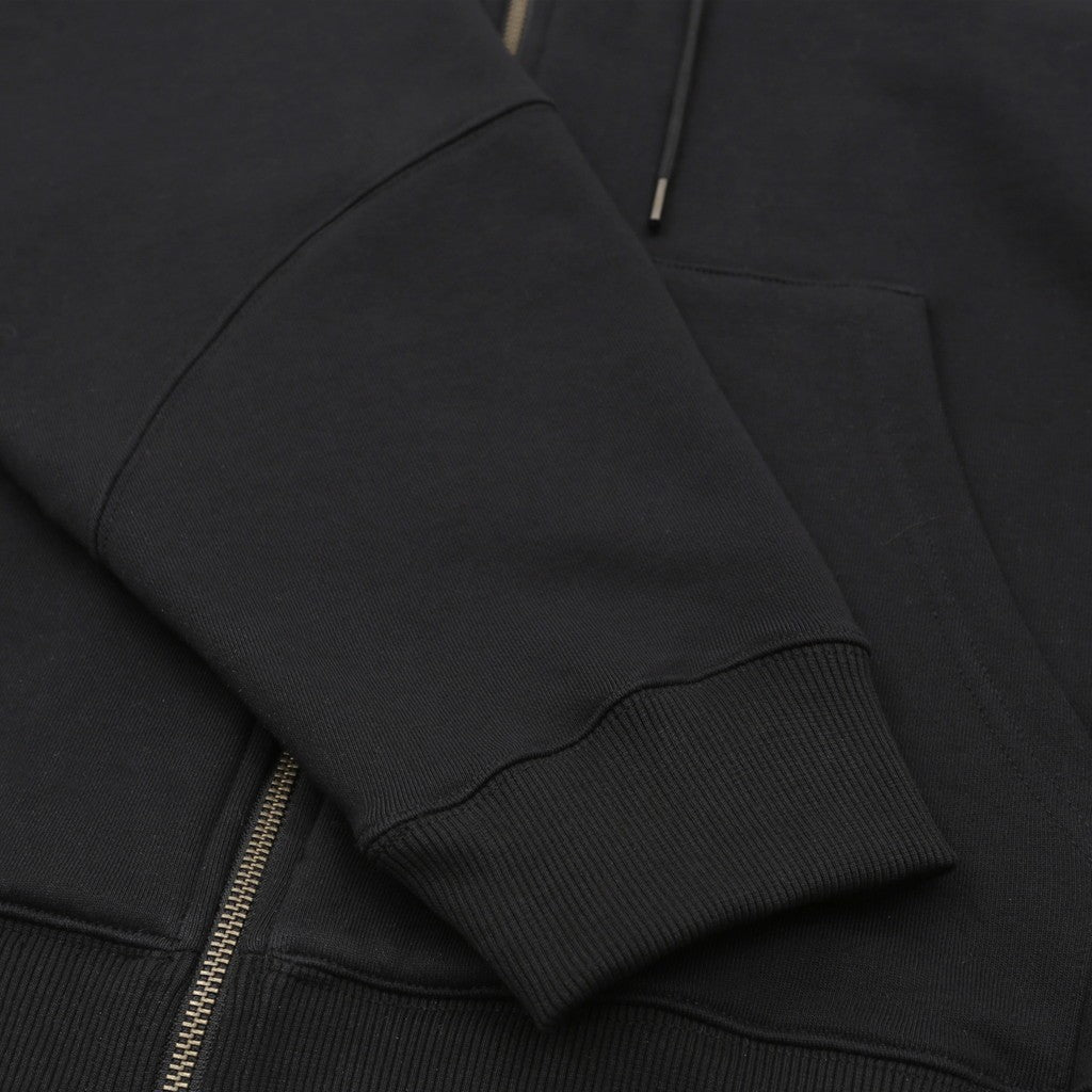 BIO WASHED EASY HOODIE ZIP UP #BLACK [HOD25AWSWEHZU]