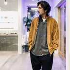 PENDLETON | WOOL OMBRE CHECK OPEN COLLAR SHIRT L/S ( TYPE-3 ) #BROWN-BLUE [25FW-WMS-PE03]