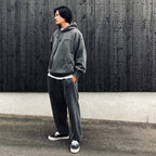 WASHED MIDDLE WEIGHT PULLOVER HOODED SWEAT SHIRT #GRAY [26FWE-WMC-SS02]