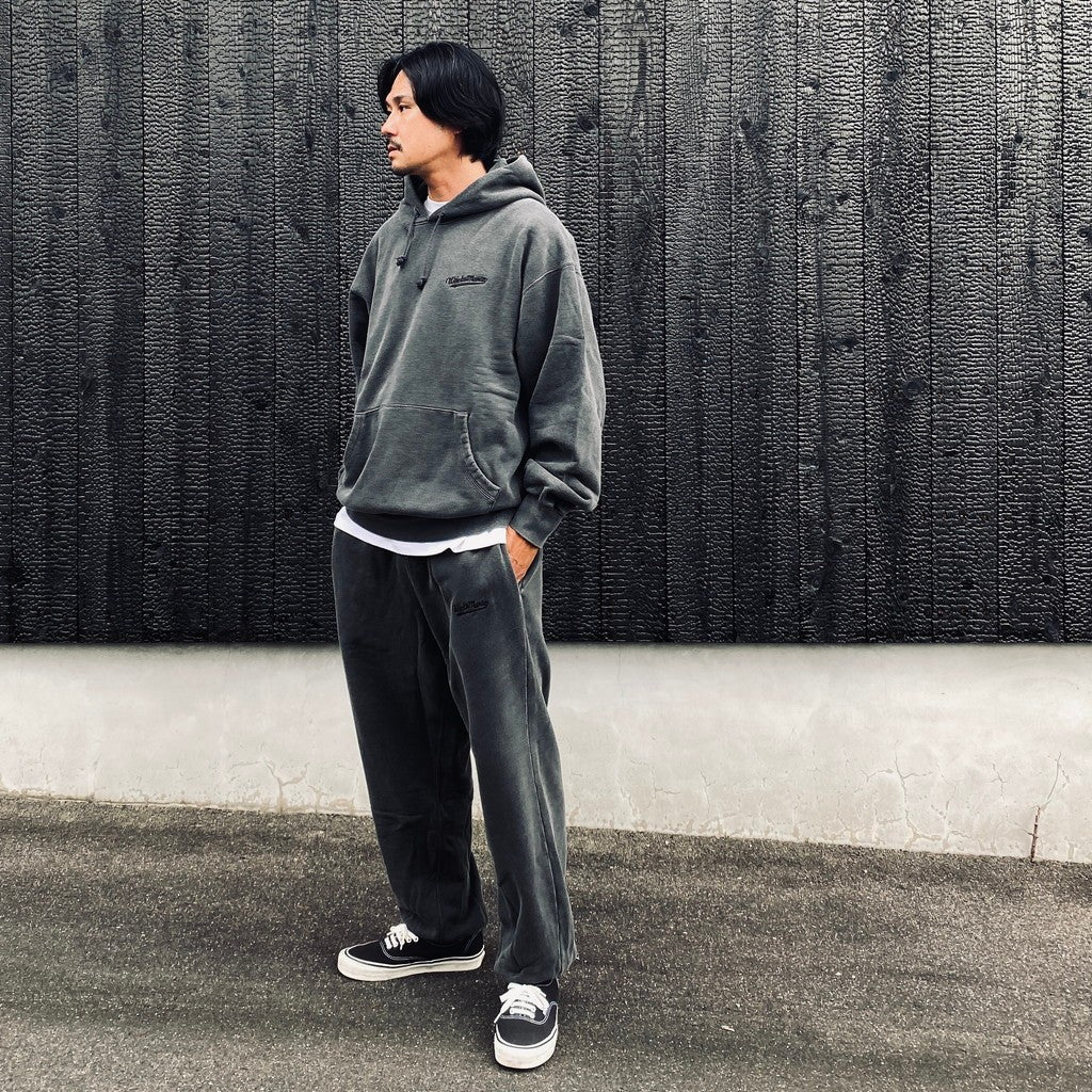 WASHED MIDDLE WEIGHT PULLOVER HOODED SWEAT SHIRT #GRAY [26FWE-WMC-SS02]