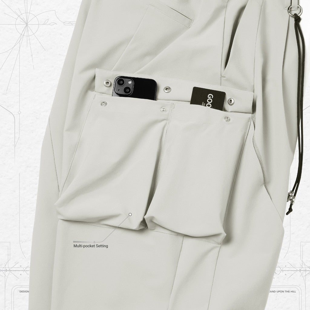 P-7S 「防風剪」實用錐形褲 #BONE [GOOPI-24SS-JUN-01]