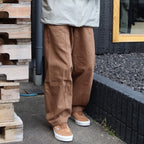OVERDYE CURVE PANTS #L-BROWN [AY-1019]