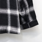 格紋長袖襯衫 #黑色 [FW25-S01]