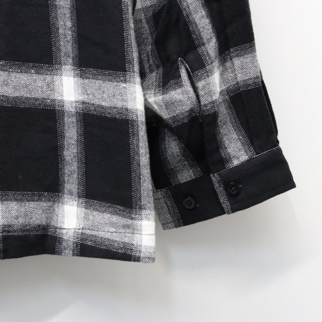 格紋長袖襯衫 #黑色 [FW25-S01]