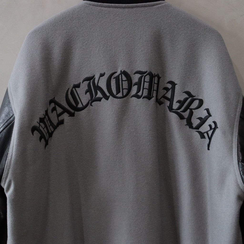 LEATHER VARSITY JACKET -B- (TYPE-2) #GRAY [24FW-WMO-BL16]