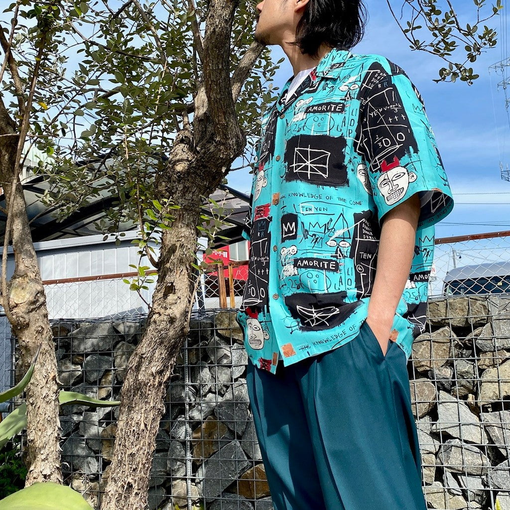 JEAN-MICHEL BASQUIAT | S/S HAWAIIAN SHIRT -TYPE 2- #ONE [BASQUIAT-WM-HI23]