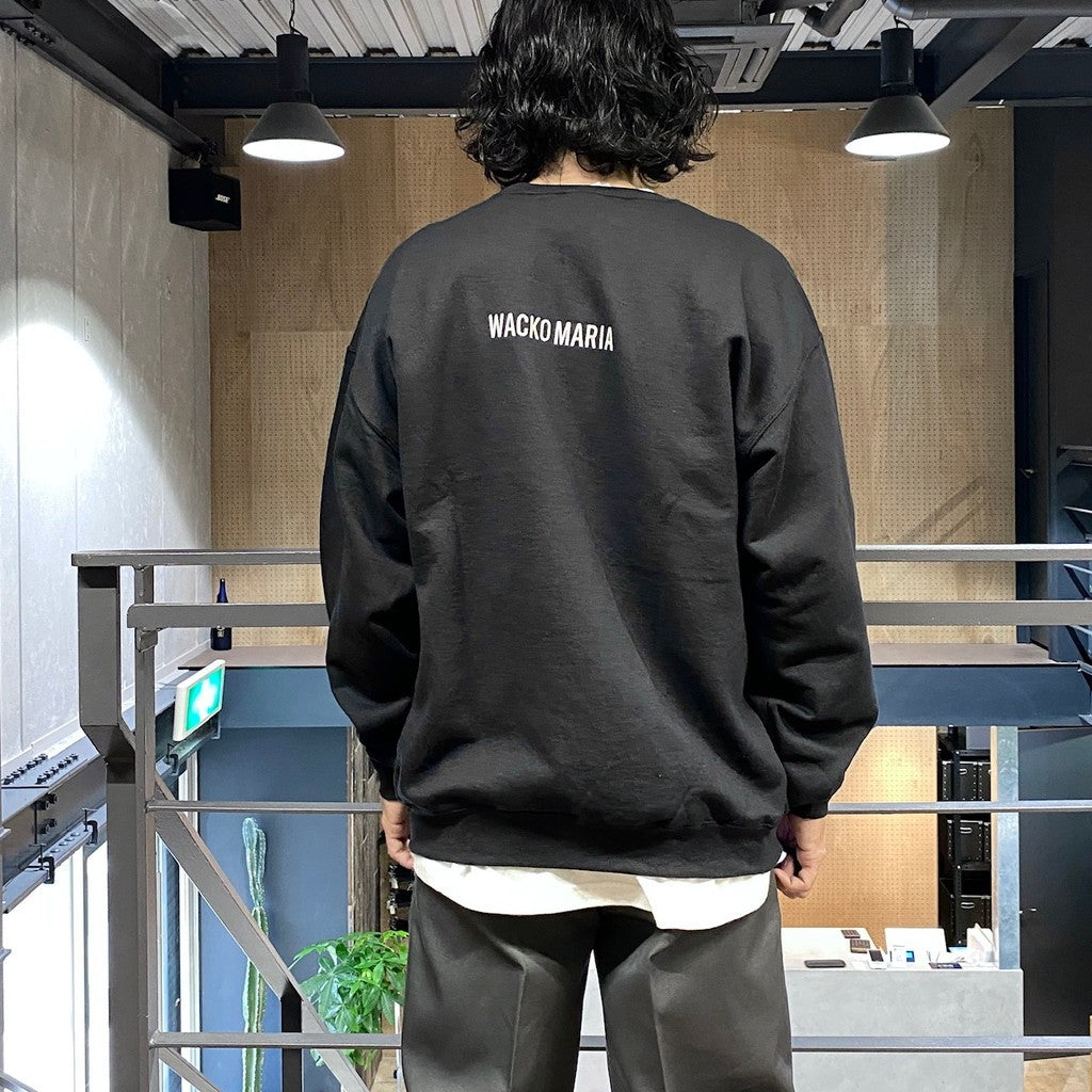 TIM LEHI | CREW NECK SWEAT SHIRT (TYPE-1) #BLACK [24FW-WMC-SS18]