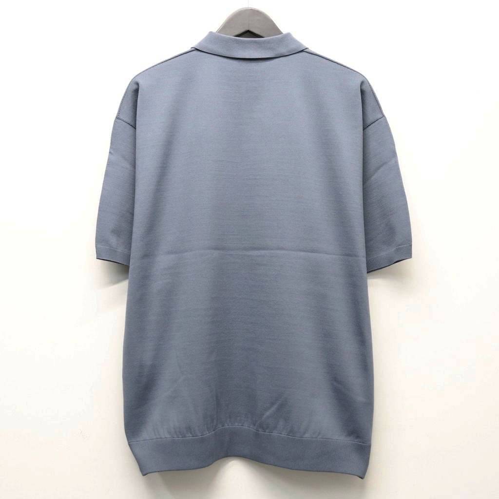 TECH KNIT POLO S/S #SMOKE BLUE [BE-43026]