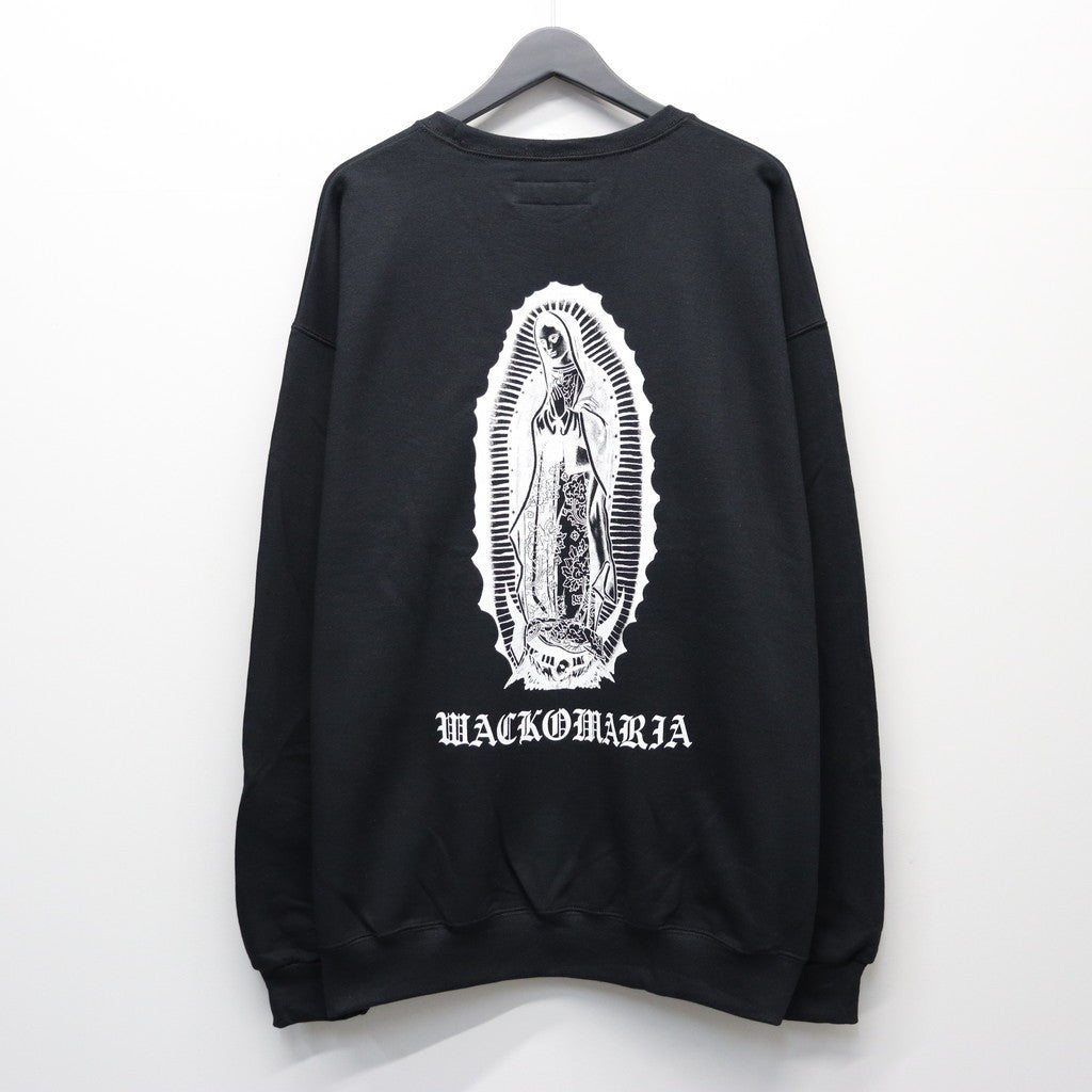 CREW NECK SWEAT SHIRT ( TYPE-1 ) #BLACK/WHITE [26SSE-WMC-SS06]