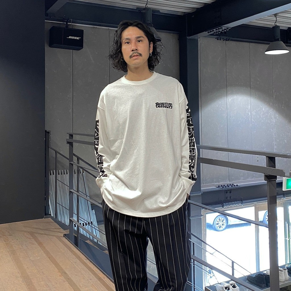 天上天下唯我独尊 L/S tee #WHITE/BLACK pt [BV-CUT2400130]