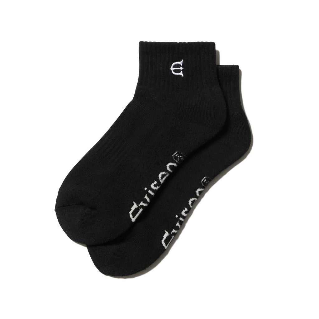 E LOGO ANKLE SOCKS #BLACK [24SU-A06]