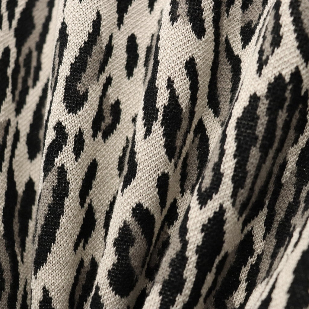 LEOPARD JACQUARD SWEATER ( TYPE-2 ) #IVORY [26SS-WMK-KN17]