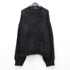 Classic Shaggy Knit Jumper (FUR KNIT) #BLACK [M-P4-KW3]