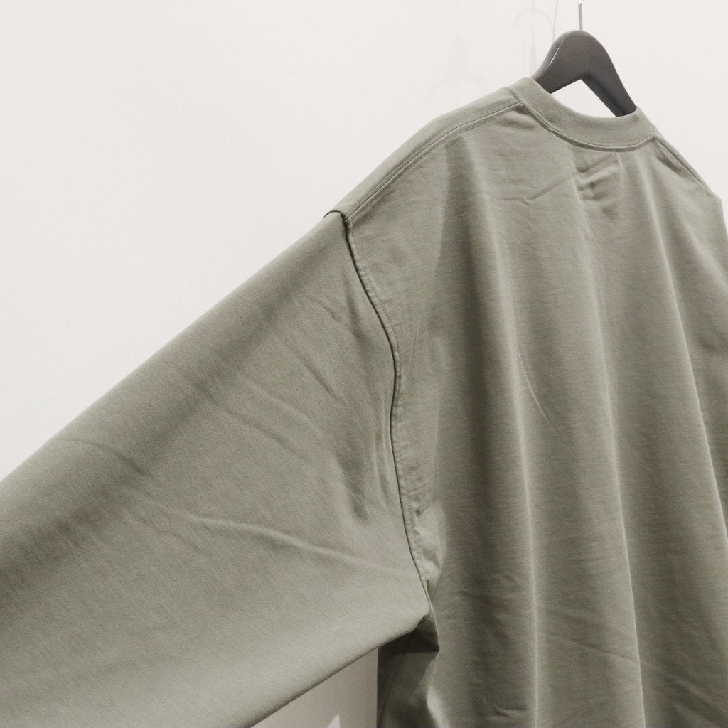 TECH DRAWSTRING L/S TEE #WOLF GRAY [BE-40025]