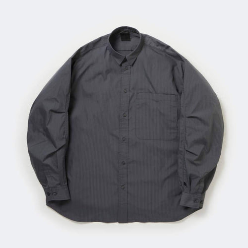TECH REGULAR STRIPE SHIRT L/S #CHARCOAL [BE-81025] - cocorozashi 