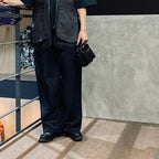 RE-NYLON WIDE CARGO TROUSERS #NAVY [FSU03241U0004]