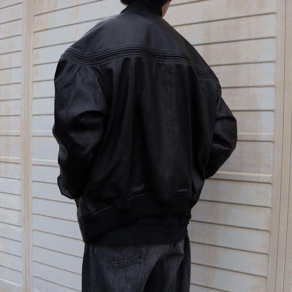 LEATHER DERBY JACKET #BLACK [tc25f001]